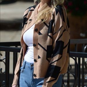 Geometric design sweater